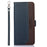 KHAZNEH Litchi Texture RFID Anti-theft Swiping Function Leather Phone Case for iPhone 13 Pro 6.1 inch - Blue - 2