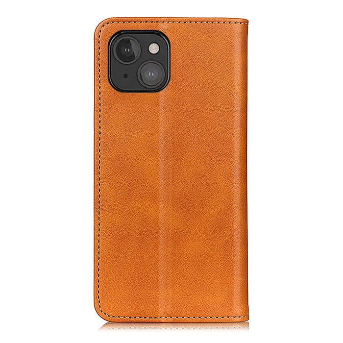 Automatic Absorption Split Leather Wallet Stand Phone Cover for iPhone 13 mini 5.4 inch - Brown - 3