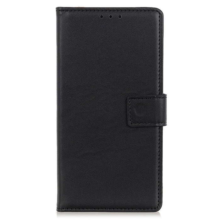 Shockproof Leather Magnetic Clasp Stand Wallet Design Phone Case Shell for iPhone 13 6.1 inch - Black - 2