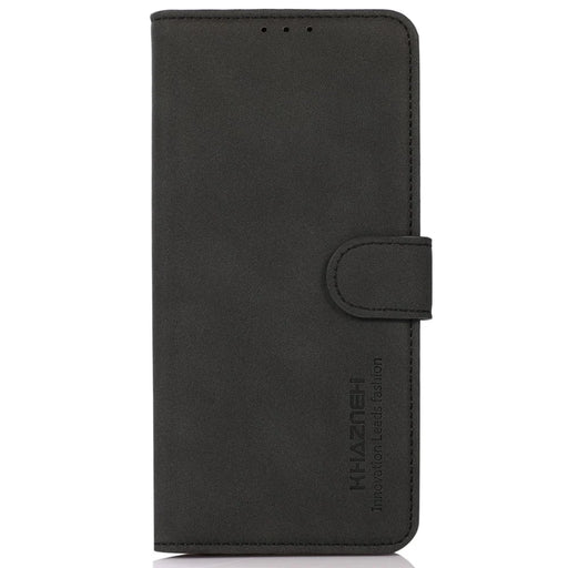 KHAZNEH PU Leather Phone Wallet Design Cover Case with Stand for iPhone 13 mini 5.4 inch - Black - 2
