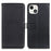 Stylish Litchi Texture Soft PU Leather Case Shockproof Anti-Scratch Protection Cover for iPhone 13 6.1 inch - Black - 1