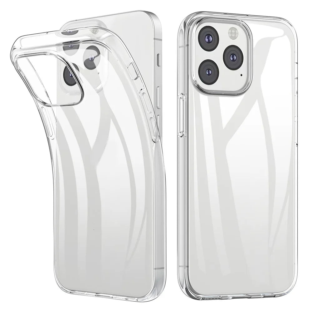For iPhone 13 Pro 6.1 inch Anti-fingerprint Clear Soft TPU Phone Case Smartphone Bag Covering - 1