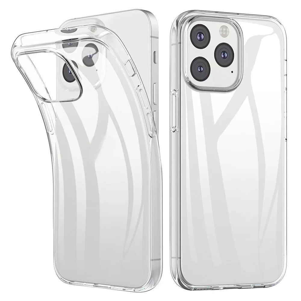 Anti-fingerprint Clear Flexible TPU Phone Case Shell for iPhone 13 Pro Max 6.7 inch - 1