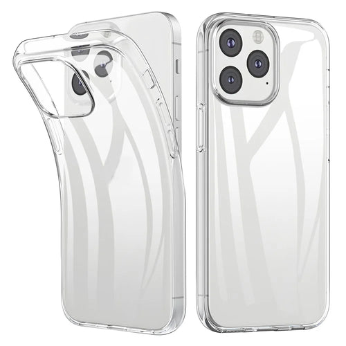 For iPhone 13 6.1 inch Soft TPU Crystal Transparent Anti-fingerprint Shockproof Protective Cover - 1