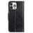 Full Protection Nappa Texture Split Leather Stand Wallet Phone Cover Case for iPhone 13 Pro 6.1 inch - Black - 3