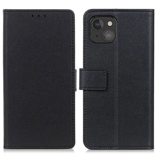 Magnetic Clasp Design PU Leather Stand Function Folio Shockproof Full Protection Case for iPhone 13 mini 5.4 inch - Black - 1