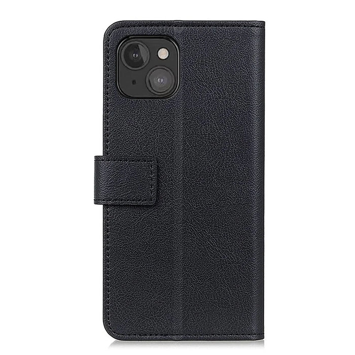 Magnetic Clasp Design PU Leather Stand Function Folio Shockproof Full Protection Case for iPhone 13 mini 5.4 inch - Black - 3