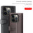 Genuine Leather Wallet Design Phone Stand Shell Case for iPhone 13 Pro Max 6.7 inch - Black - 3