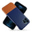 PU Leather Coated Dual-color Splicing PC Phone Case Cover for iPhone 13 Pro Max 6.7 inch - Blue / Khaki - 1