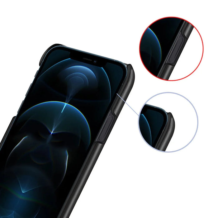 PU Leather Coated Dual-color Splicing PC Phone Case Cover for iPhone 13 Pro Max 6.7 inch - Blue / Khaki - 3