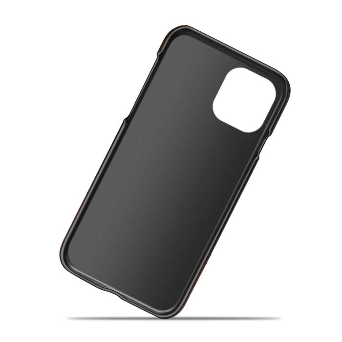 PU Leather Coated Dual-color Splicing PC Phone Case Cover for iPhone 13 Pro Max 6.7 inch - Blue / Khaki - 5