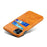 Dual Card Slots PU Leather Coated PC Phone Case Shell for iPhone 13 Pro Max 6.7 inch - Orange - 3