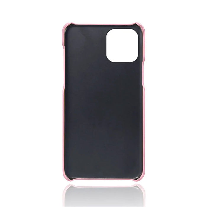 PU Leather Coated PC Phone Case for iPhone 13 Pro Max 6.7-inch - Rose Gold - 4