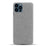 Cloth Coated Hard Plastic Phone Case Cover for iPhone 13 Pro Max 6.7-inch - Light Grey - 4