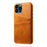 Leather Coated PC Phone Case for iPhone 13 Pro 6.1 inch, Double Card Slots Ultra Slim Protector Shell - Orange - 2