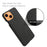 Solid Color Cloth Coated PC Phone Case for iPhone 13 mini 5.4 inch - Black - 2