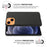 Solid Color Cloth Coated PC Phone Case for iPhone 13 mini 5.4 inch - Black - 3