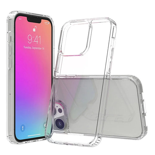 Ultra Clear Shockproof Solid Acrylic Back Reinforced Soft TPU Frame Cover for iPhone 13 Pro 6.1 inch - 1