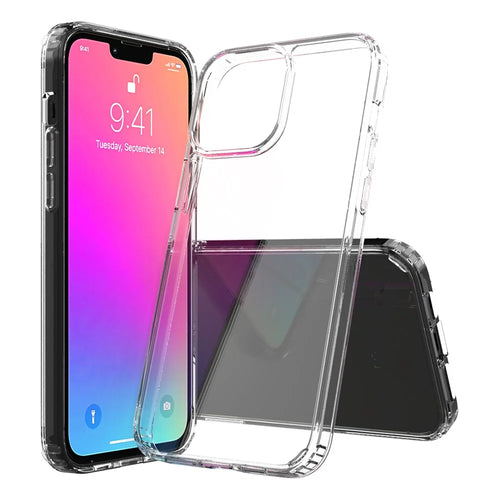 Anti-Scratch Slim Clear Hard Acrylic + Soft TPU Bumper Hard Back Shockproof Protective Case for iPhone 13 Pro Max 6.7 inch - 1