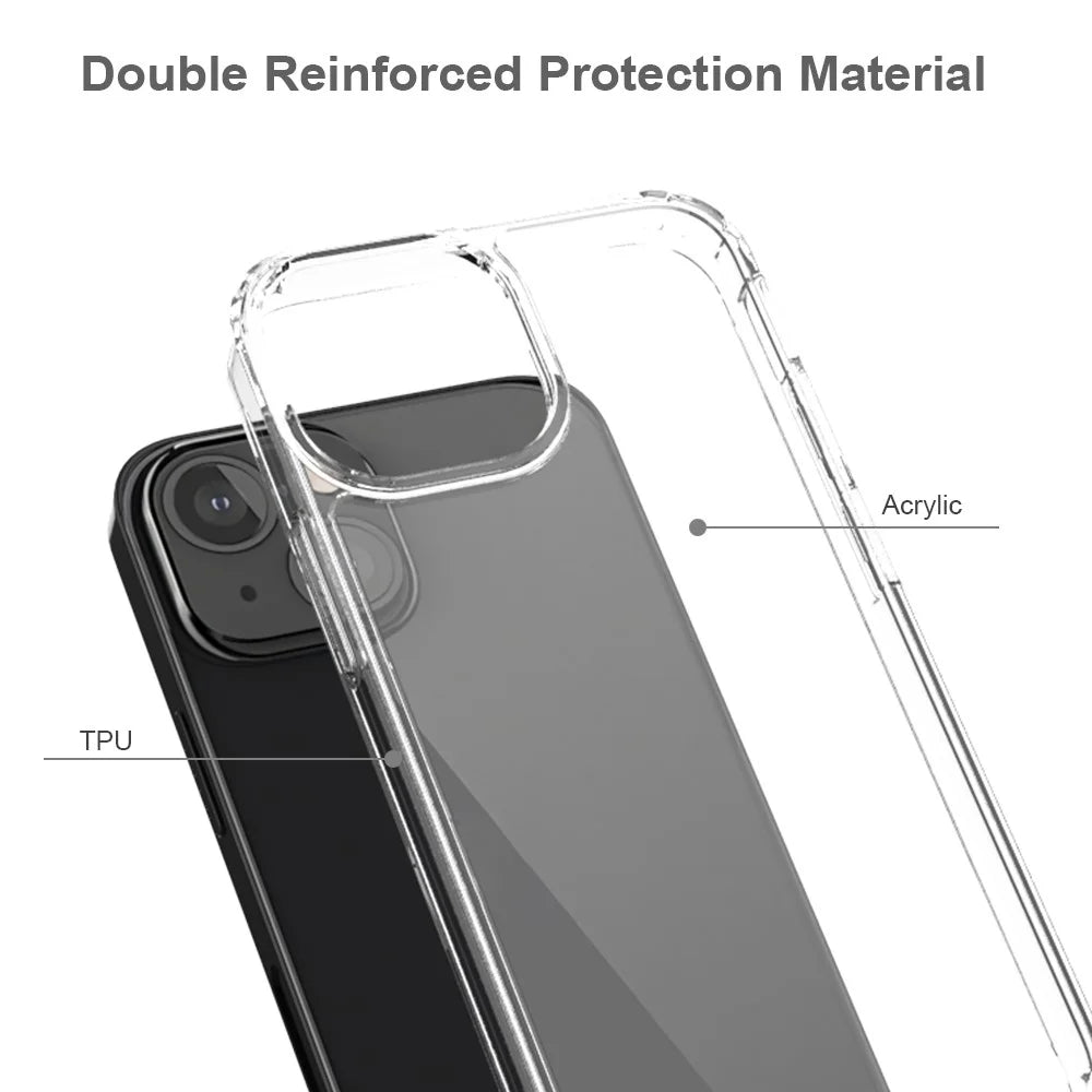 Anti-Scratch Shockproof Acrylic + TPU Bumper Transparent Protective Back Case for iPhone 13 mini 5.4 inch - 2