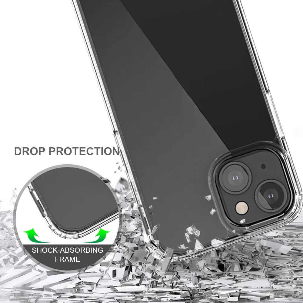 Anti-Scratch Shockproof Acrylic + TPU Bumper Transparent Protective Back Case for iPhone 13 mini 5.4 inch - 4