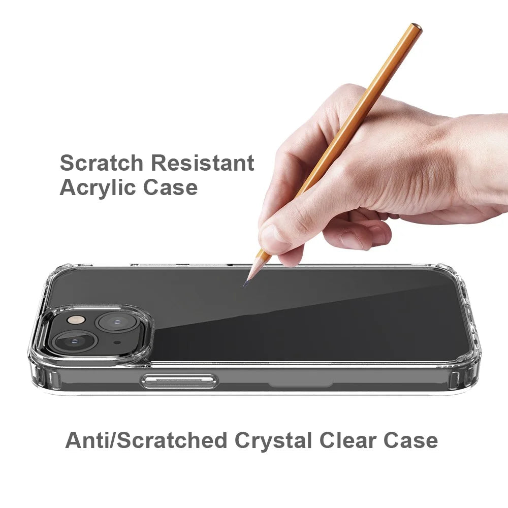 Anti-Scratch Shockproof Acrylic + TPU Bumper Transparent Protective Back Case for iPhone 13 mini 5.4 inch - 5