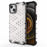 Honeycomb Pattern Phone Shell TPU + PC Hybrid Case Cover for iPhone 13 6.1 inch - Grey - 1