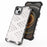 Honeycomb Pattern Phone Shell TPU + PC Hybrid Case Cover for iPhone 13 6.1 inch - Grey - 6