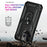 Military Grade PC TPU Shockproof Protection Case for iPhone 13 Pro Max 6.7 inch with Car Mount Rotary Ring Kickstand - Black - 4