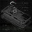 Military Grade PC TPU Shockproof Protection Case for iPhone 13 Pro Max 6.7 inch with Car Mount Rotary Ring Kickstand - Black - 6