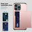 Dustproof Scratch-proof Slide Card Holder PC + TPU Hybrid Back Phone Case for iPhone 13 Pro Max 6.7 inch - Grey - 3
