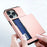 Dustproof Scratch-proof Slide Card Holder PC + TPU Hybrid Back Phone Case for iPhone 13 Pro Max 6.7 inch - Grey - 7