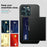 Slide Card Holder Anti-drop protective PC + TPU Hybrid Back Phone Case for iPhone 13 mini 5.4 inch - Grey - 3