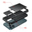 Slide Card Holder Anti-drop protective PC + TPU Hybrid Back Phone Case for iPhone 13 mini 5.4 inch - Grey - 6