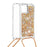 Quicksand Shiny Floating Glitter Flowing Liquid Shockproof Protective TPU Cover with Strap for iPhone 13 Pro 6.1 inch - Diamond Gold Hearts - 2