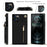 Shockproof Kickstand Design PU Leather Coated TPU Hybrid Case Phone Shell with Lanyard for iPhone 12 / 12 Pro - Black - 2