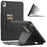 Auto Wake / Sleep Function Multiple Angle Kickstand Leather Tablet Case Shell with Card Holder for iPad Pro 11 (2022) /  (2021) / (2020) / (2018) / Air (2022) / (2020) - Black - 1