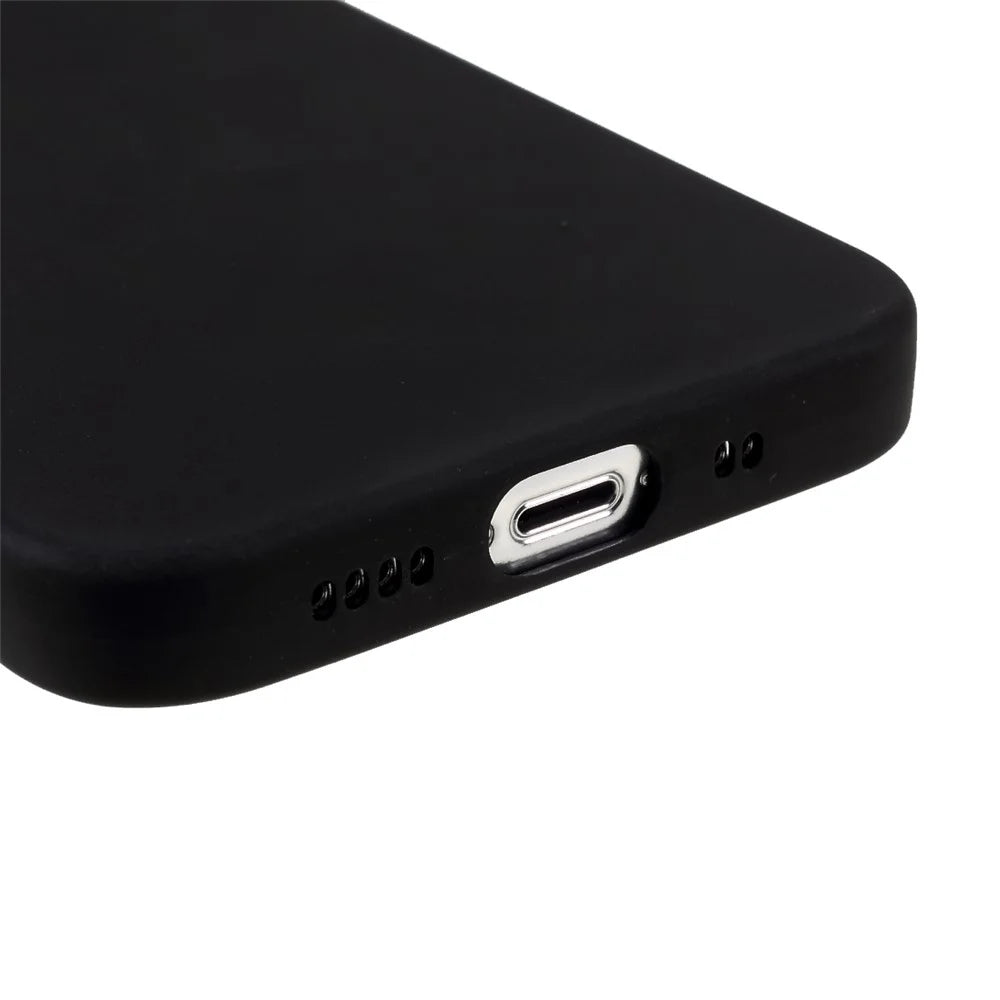 For iPhone 13 6.1 inch Matte Soft TPU Lightweight Anti-Scratch Shockproof Phone Case - Black - 5