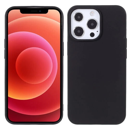 Matte Soft TPU Mobile Phone Case for iPhone 13 Pro Max 6.7-inch - Black - 1