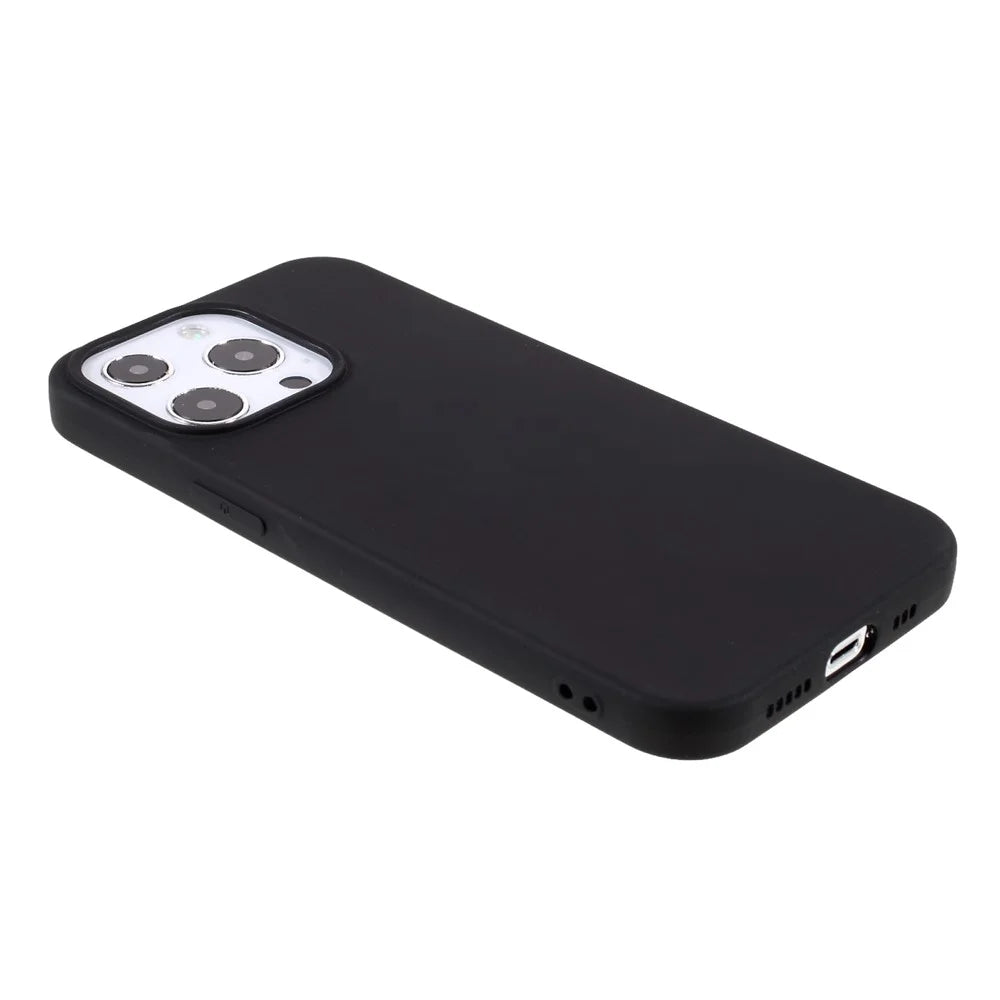 Matte Soft TPU Mobile Phone Case for iPhone 13 Pro Max 6.7-inch - Black - 4