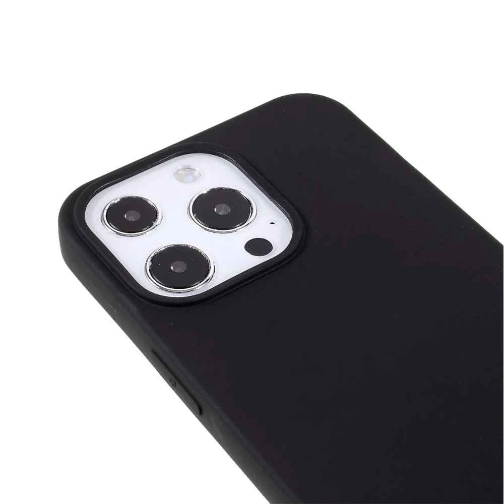 Matte Soft TPU Mobile Phone Case for iPhone 13 Pro Max 6.7-inch - Black - 6
