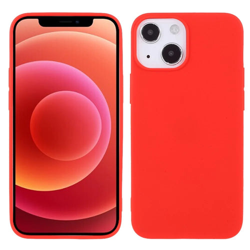 Matte TPU Phone Case Soft Phone Cover for iPhone 13 mini 5.4 inch - Red - 1