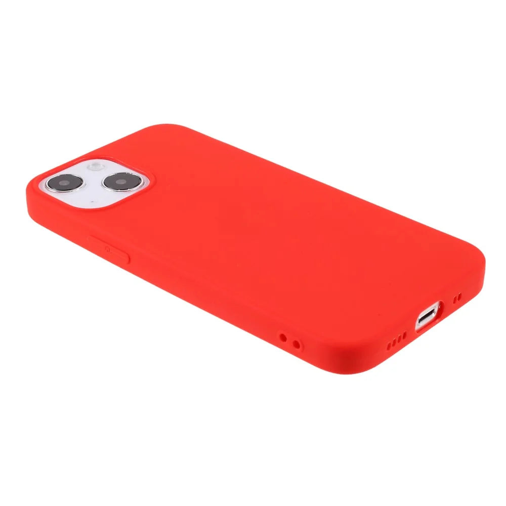 Matte TPU Phone Case Soft Phone Cover for iPhone 13 mini 5.4 inch - Red - 4