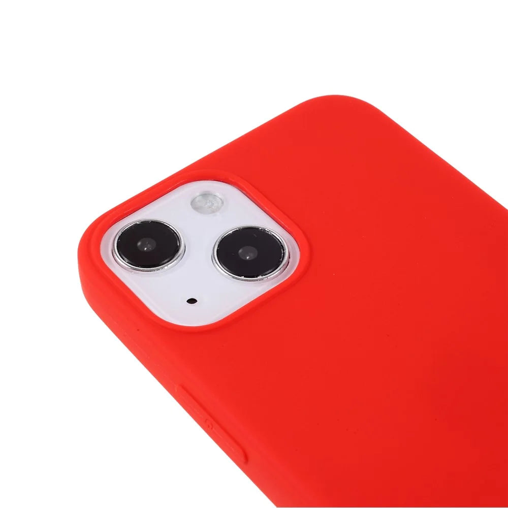 Matte TPU Phone Case Soft Phone Cover for iPhone 13 mini 5.4 inch - Red - 6