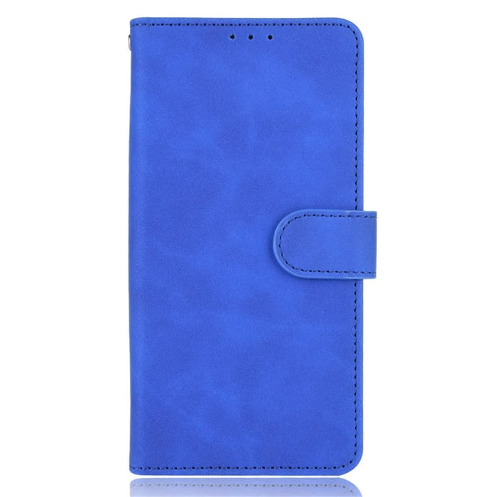 Skin-Touch PU Leather Wallet Case Flip Protective Phone Cover for iPhone 13 Pro 6.1 inch - Blue - 2