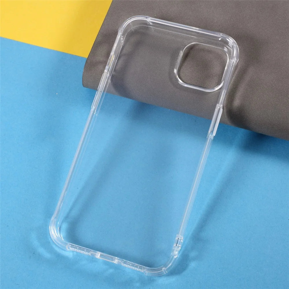 Drop-proof Transparent Flexible TPU Cell Phone Case Cover for iPhone 13 6.1 inch - 6
