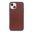 Ultra Slim Genuine Leather + Hard PC Back Panel Protective Shockproof Cover for iPhone 13 6.1 inch - Brown - 1