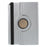 360 Degree Rotary Stand Litchi Grain Smart Leather Case for iPad Air 2 - Silver - 3