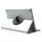 360 Degree Rotary Stand Litchi Grain Smart Leather Case for iPad Air 2 - Silver - 4