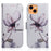 Pattern Printing PU Leather Wallet Leather Stand Folio Flip Protective Cover with Magnetic Closure for iPhone 13 6.1 inch - Lily - 1